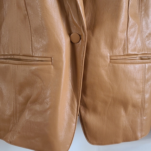 Chico's Faux Leather Modern Blazer - Picture 7 of 7